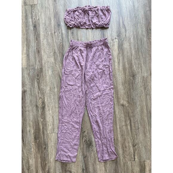Lorette Other - NWOT Lorette Lavendar Purple Gauzy vacation set womens Medium beachy travel boho